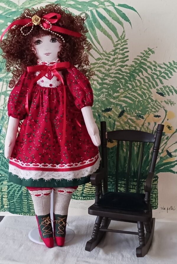 Curly Redhead Cloth Doll